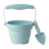 Scrunch Seedling Pot with Trowel   Duck Egg Blue