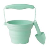 Scrunch Seedling Pot with Trowel Dusty Light Green