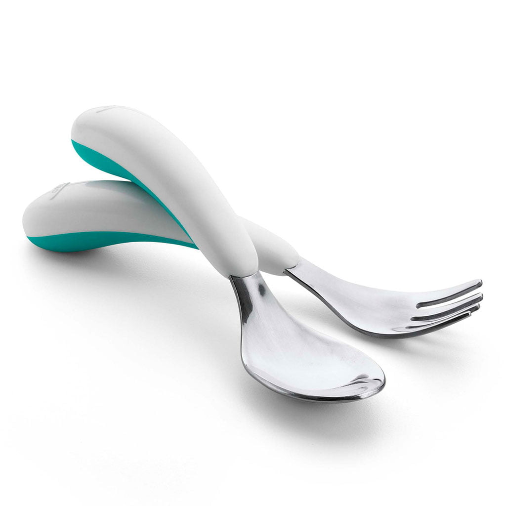 OXO Tot On The Go Fork And Spoon Set - Teal