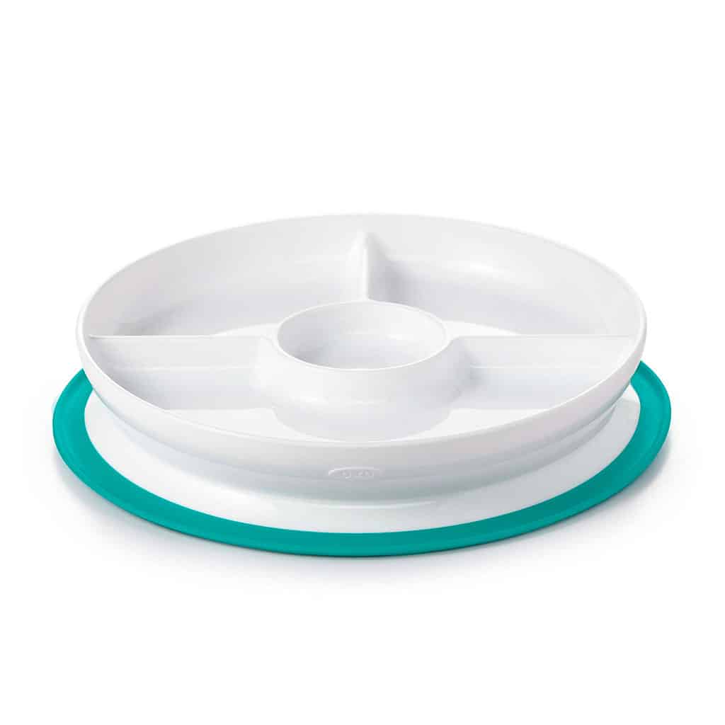 OXO Tot Stick & Stay Divided Plate - Teal