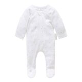 Purebaby Organic 2 Pack Sleepsuit Pale Pink Spot