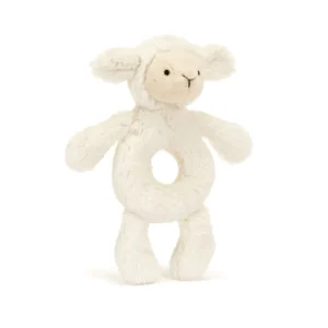 0733 Jellycat Bashful Lamb Ring Rattle 01