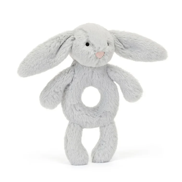 0790 Jellycat Bashful Silver Bunny Ring Rattle 01