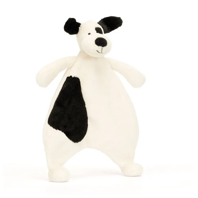 0793 Jellycat Bashful Black and Cream Puppy Comforter 01