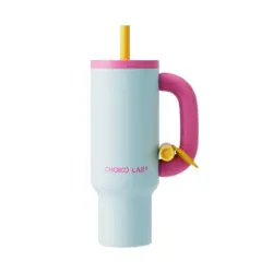005 02 Chako Lab BaWang Cup Thermos Tiffany Blue and Pink 01