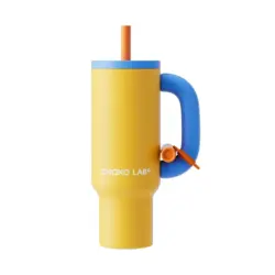 005 04 Chako Lab BaWang Cup Thermos Yellow and Blue 01