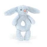 1082 Jellycat Bashful Blue Bunny Ring Rattle 01