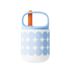 009 01 Chako Lab Bao Bao Cup Thermos Blue Grid 01