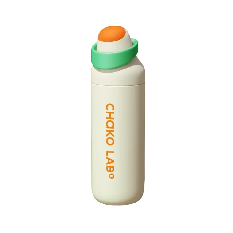 020 01 Chako Lab Kada Bottle Thermos 700ml White and Orange 01