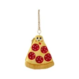 063 Gladee Card Holder Pouch with Zipper New York Style Pizza Pepperoni Slice 01