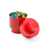 0152 Lego 1 Stud Round Storage Brick Red 02