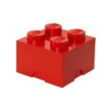 0154 Lego 4 Stud Storage Brick Bright Red 01