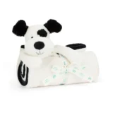1155 Jellycat Bashful Black and Cream Puppy Blankie 01