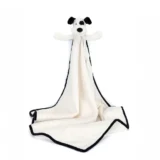 1155 Jellycat Bashful Black and Cream Puppy Blankie 03