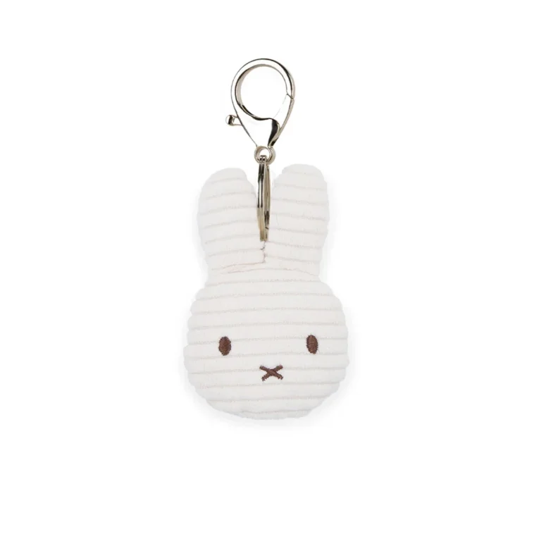 001 01 Miffy ECO Corduroy Flat Keychain 10cm Clasp Edition Offwhite 01