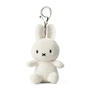 002 01 Miffy Eco Corduroy Keychain 10cm Offhite Clasp Ediiton 01