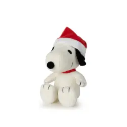 002 01 Peanuts Snoopy Sitting with Christmas Hat 17cm 01