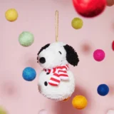 006 01 Peanuts Snoopy Eco Tiny Teddy Snowman 10cm Cream 02