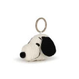 007 01 Peanuts Snoopy Head Corduroy Keychain 4 5cm Cream Ring Edition 01