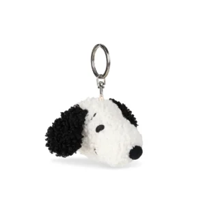 008 01 Peanuts Snoopy Head Eco Tiny Teddy Keychain 4 5cm Cream Ring Edition 01
