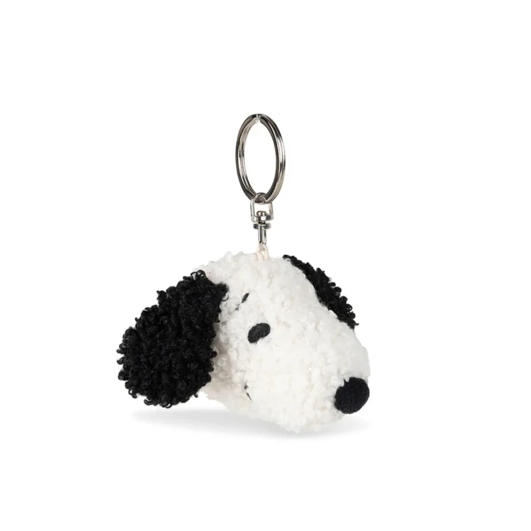 008 01 Peanuts Snoopy Head ECO Tiny Teddy Keychain 4 5cm Cream Ring Edition 01
