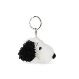 008 01 Peanuts Snoopy Head Eco Tiny Teddy Keychain 4 5cm Cream Ring Edition 03