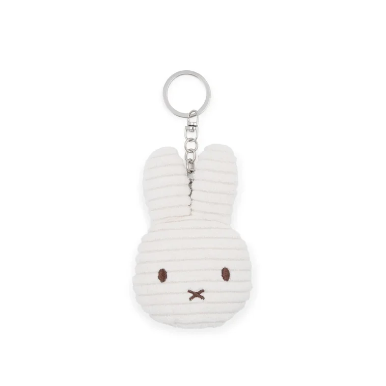 025 01 Miffy ECO Corduroy Flat Keychain 10cm Chain Edition Offwhite 01
