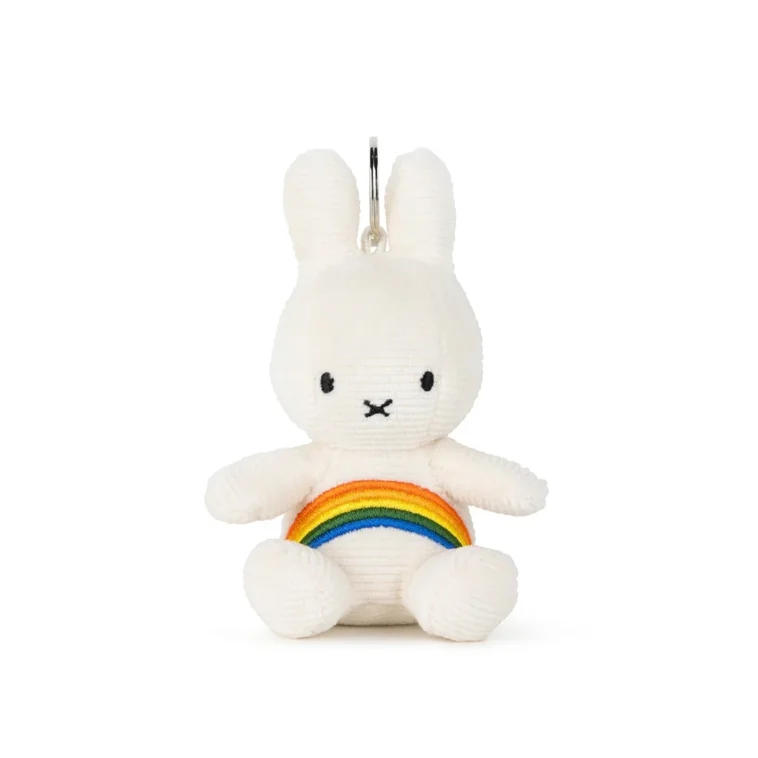 028 Miffy Rainbow Keychain 10cm Ring Edition Offwhite 01