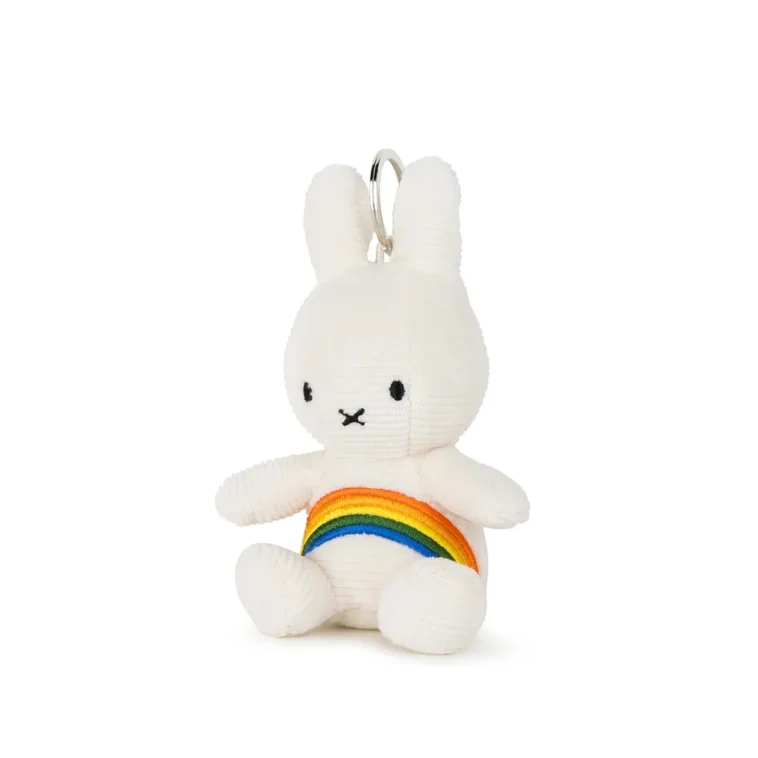 028 Miffy Rainbow Keychain 10cm Ring Edition Offwhite 02