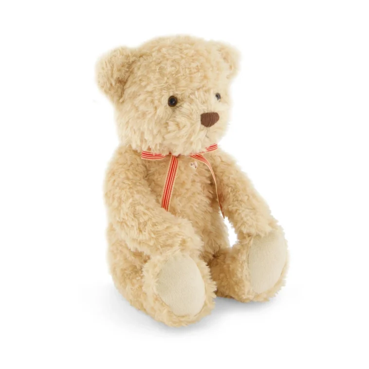 012 01 Snuggle Bunnies Arthur the Bear 36cm Red Stripe Ribbon Bow 01