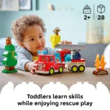 0261 Lego Duplo Fire Truck with Hose and Firefighter 10473 03