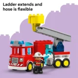 0261 Lego Duplo Fire Truck with Hose and Firefighter 10473 06