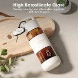 016 Zowoki Gn High Borosilicate Glass Water Bottle with Anti Slip Cup Holder 710ml 02