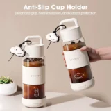 016 Zowoki Gn High Borosilicate Glass Water Bottle with Anti Slip Cup Holder 710ml 05