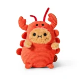 Orange Plush Creature with a Cream colored Face Black Eyes and Multiple Soft Red Limbs