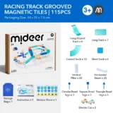 051 Mideer Racing Track Grooved Magnetic Tiles 115pcs 08