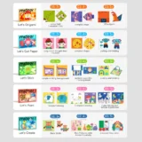 Row of Mideer Craft Boxes for Kids Let's Origami Let's Cut Paper Let's Stick Let's Paint and Let's Create