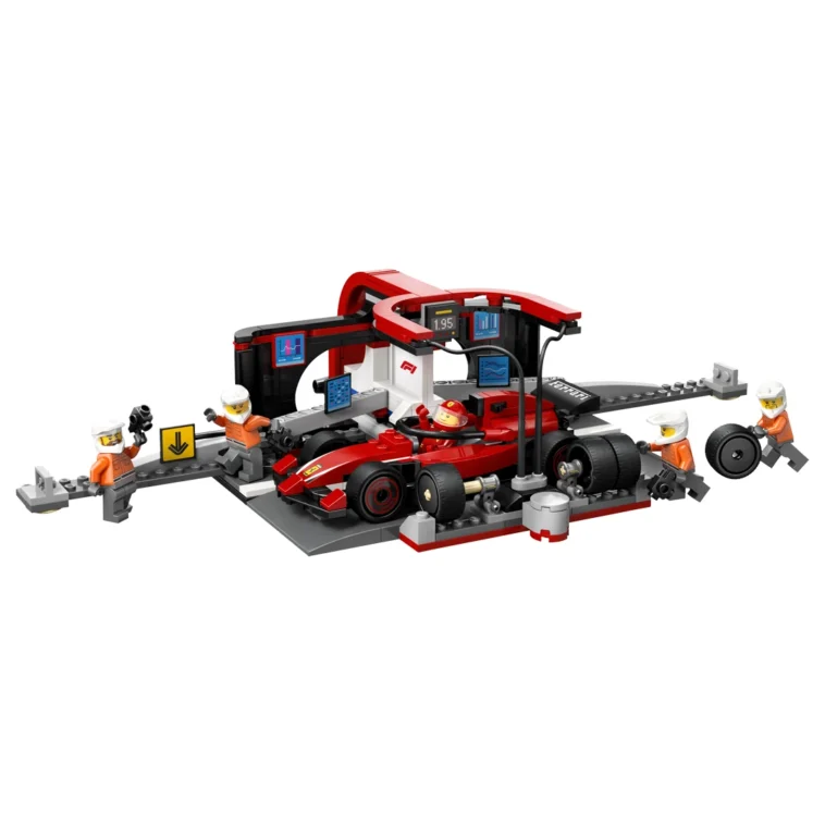 0403 LEGO City F1 Pit Stop and Pit Crew with Ferrari Car 60443 01