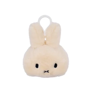 002 01 Miffy Head Fluffy Backpack Clip Cream 01