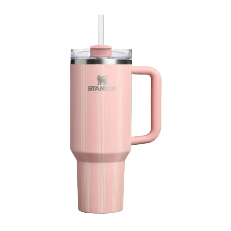 0183 Stanley The Quencher H2 0 FlowState Tumbler 40oz Peach Rose Picnic Stripe 01